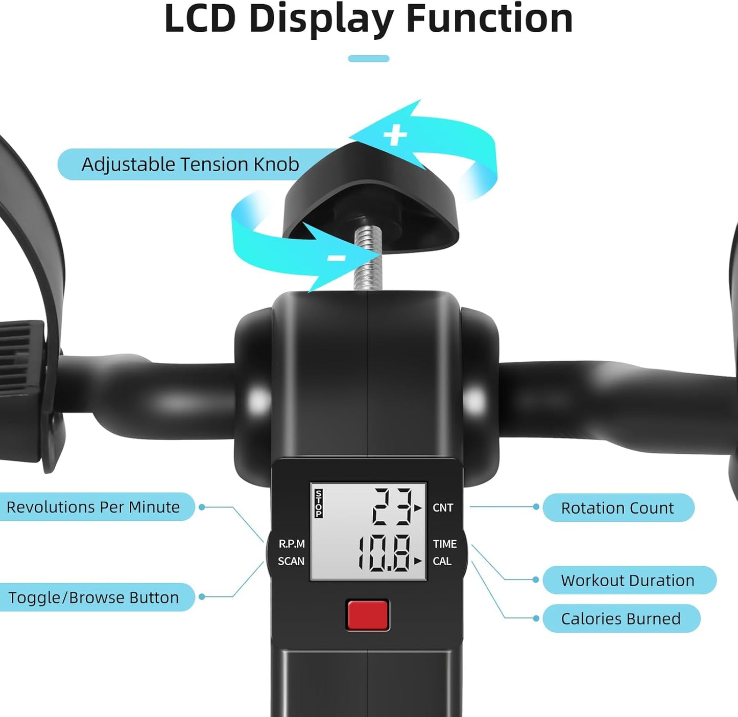 Adjustable Arm & Leg Pedal Exerciser – Variable Resistance