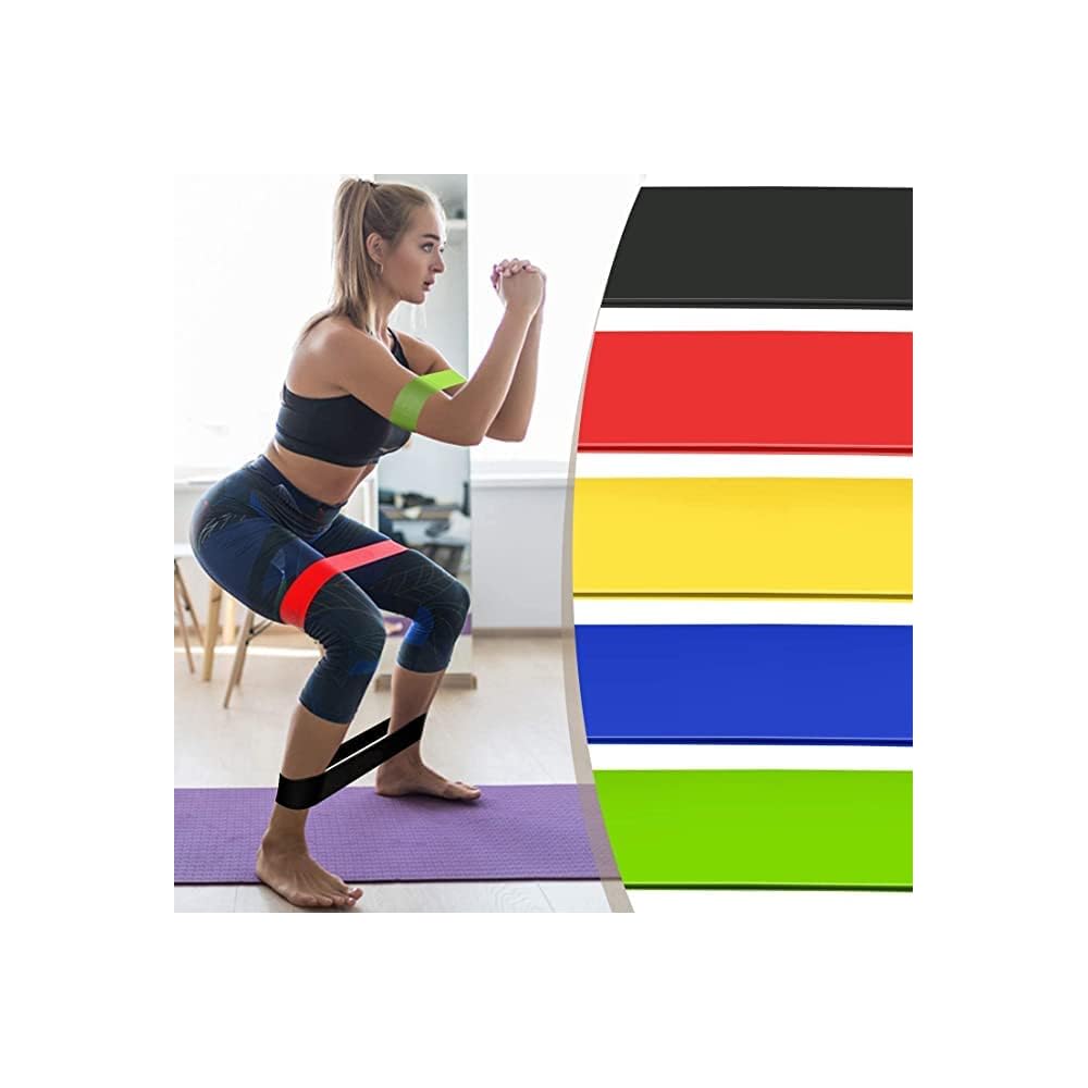 Premium Resistance Loop Bands - Set of 5 for Fitness & Rehab