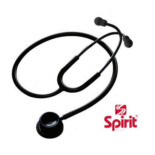 SPIRIT CK601CPF | Classic Deluxe Dual Head Stethoscope - Black Edition