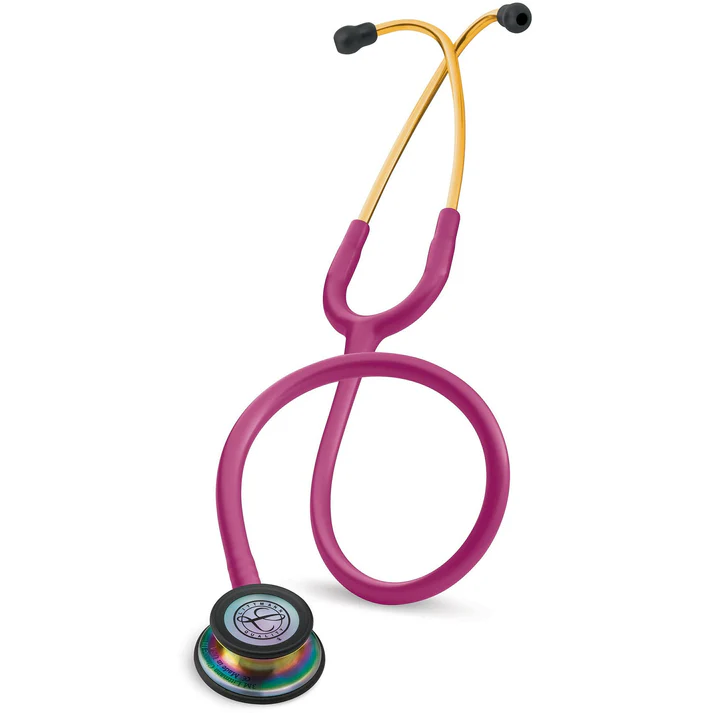 Littmann Classic III Stethoscope Rainbow Finish with Raspberry Red Tubing 5806