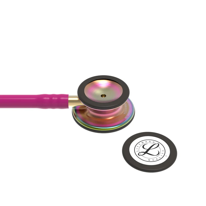 Littmann Classic III Stethoscope Rainbow Finish with Raspberry Red Tubing 5806