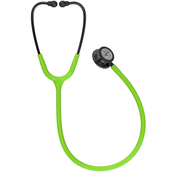 Littmann Classic III Stethoscope Smoke & Lime Green with Blue Strain 5875