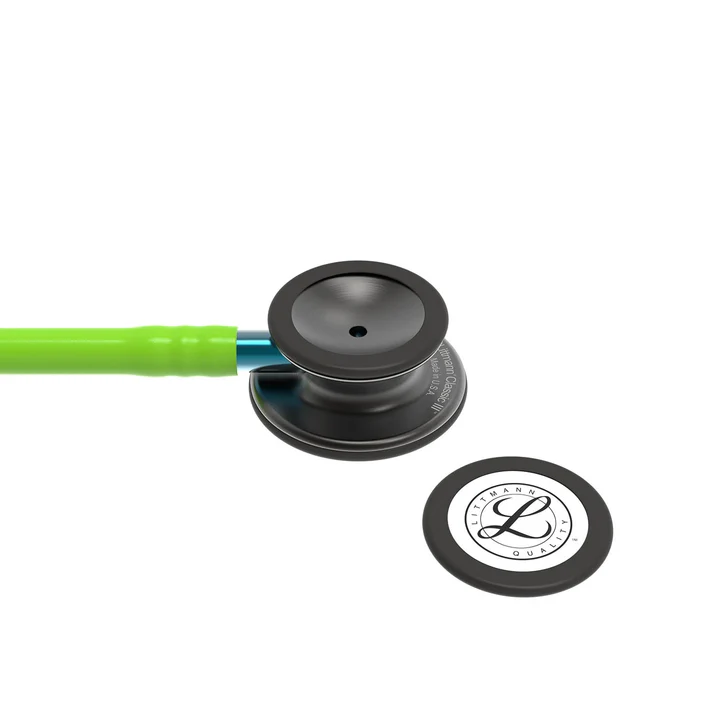 Littmann Classic III Stethoscope Smoke & Lime Green with Blue Strain 5875