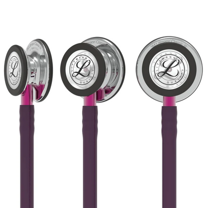 LITTMANN CLASSIC III 5960 Mirror chestpiece, plum purple tubing, pink stem, smoke matte headset