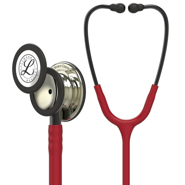 LITTMANN CLASSIC III 5864 Champagne yellow brushed chestpiece, burgundy tubing, smoke matte stem, headset