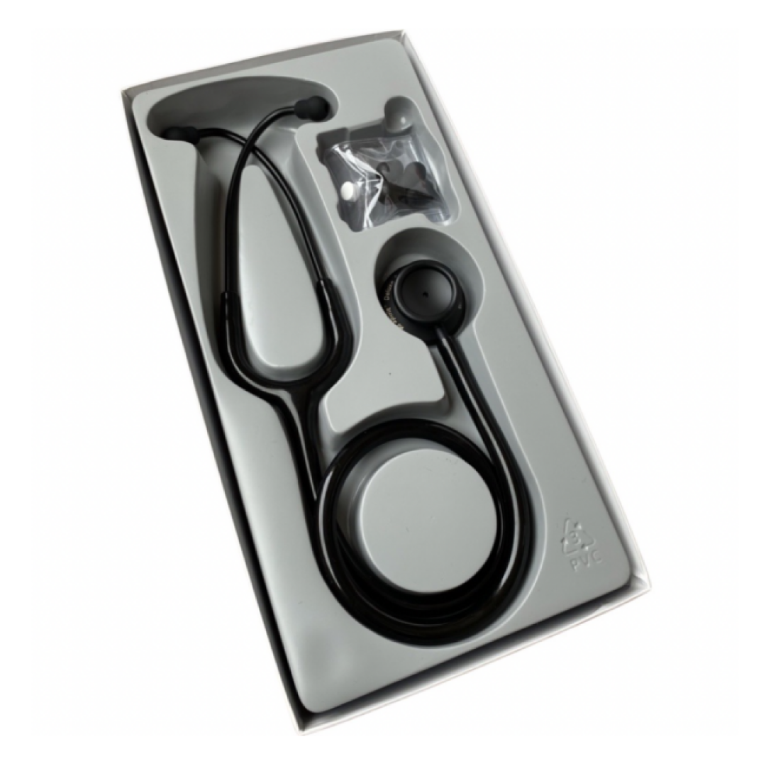 SPIRIT CK601CPF | Classic Deluxe Dual Head Stethoscope - Black Edition