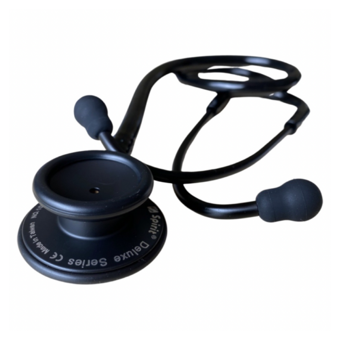 SPIRIT CK601CPF | Classic Deluxe Dual Head Stethoscope - Black Edition